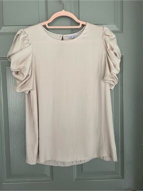 Naked Zebra Cream Puff Sleeve Blouse